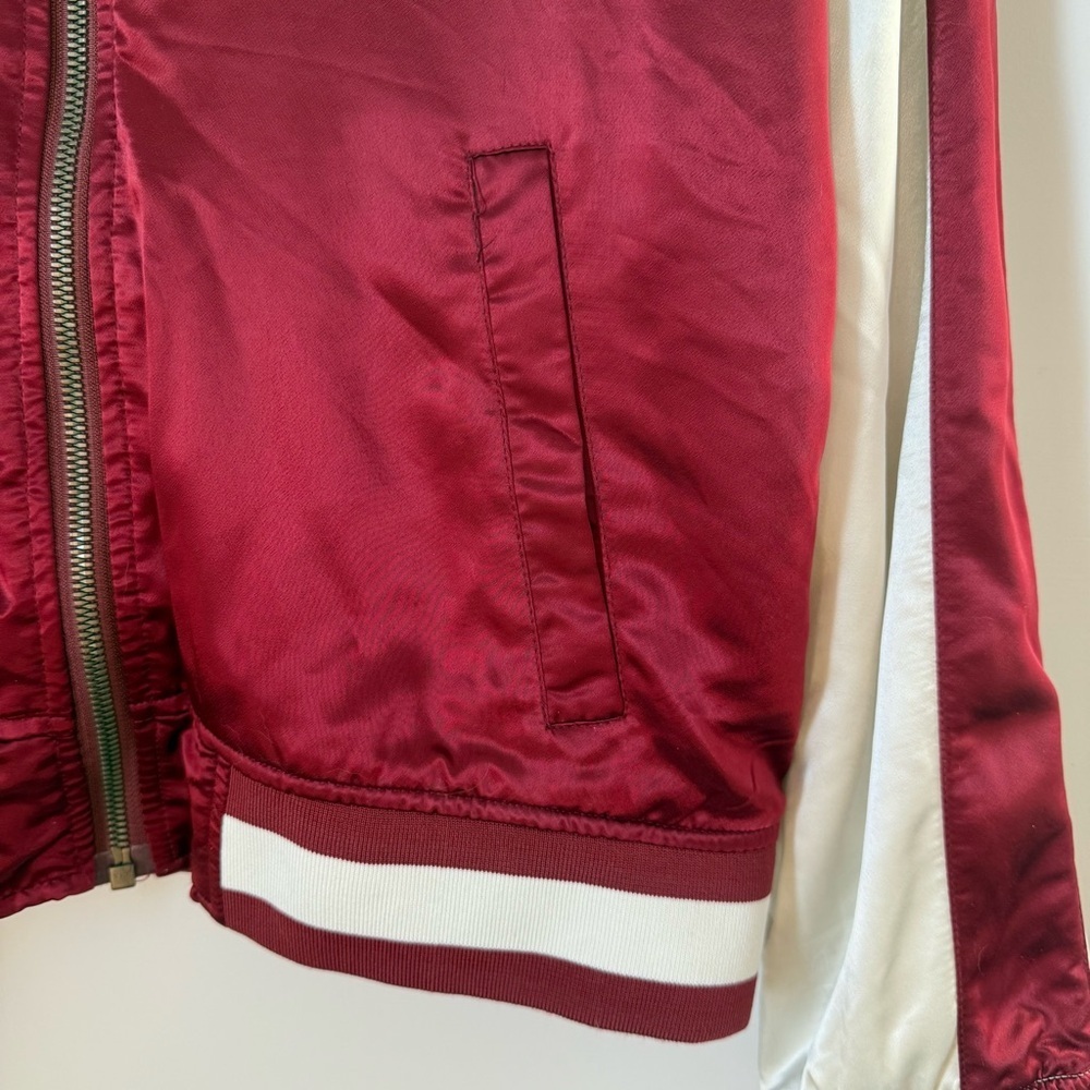 Harley Davidson Motorcycle Burgundy Red Satin Limited Edition Women’s Jacket - Picture 7 of 14